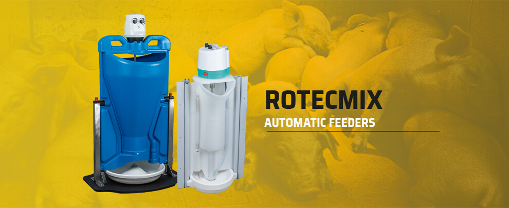 Automatic feeders for farrowing and weaning piglets