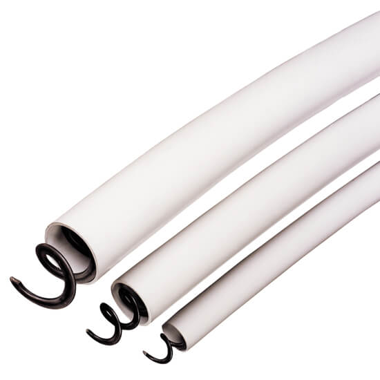 Image of Rotecna spiral feeding system pipes in three different sizes