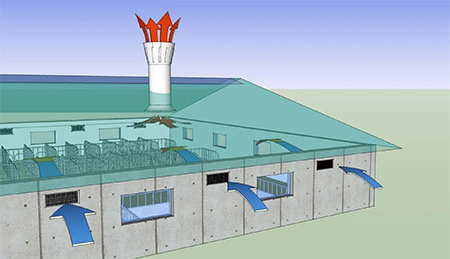 ventilacion natural granjas porcins